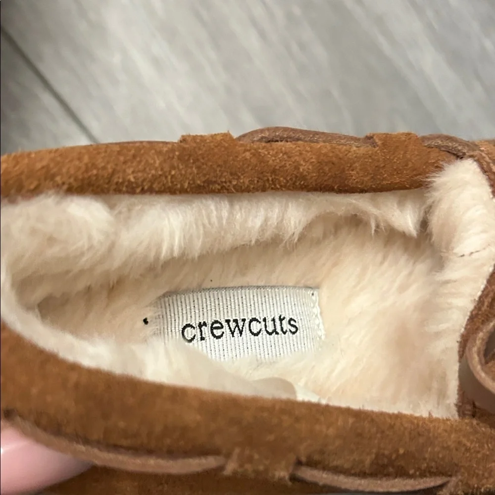 Crewcuts Brown Kids Moccasins with Bow Detail